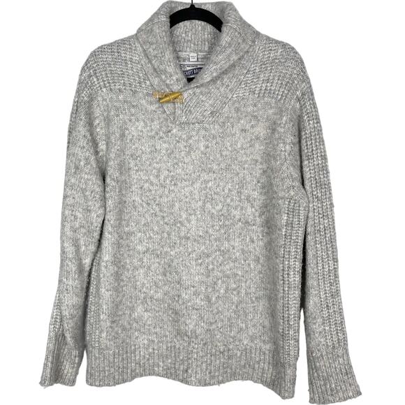 Schott Bros NYC Mens Medium M Gray Midweight Shawl Collar Sweater Wool Blend - Picture 1 of 7